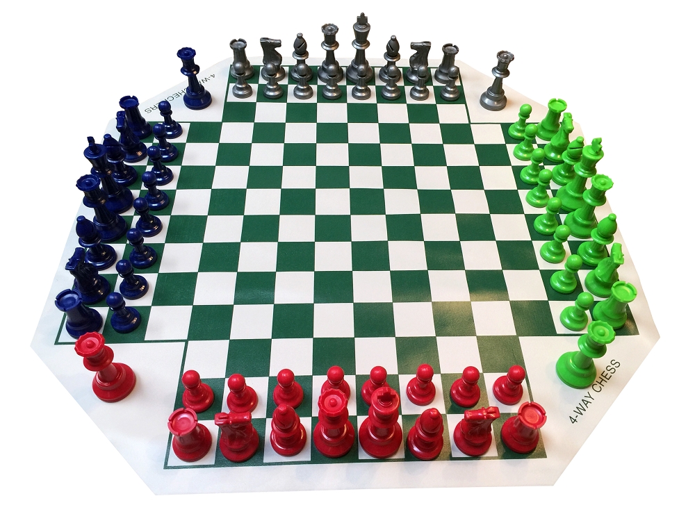 4 Player Chess Board + Nude Chess Set by AM Prints, Download free STL  model